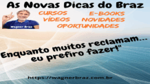 Nunca é tarde para começar…..Então vamos começar agora?
